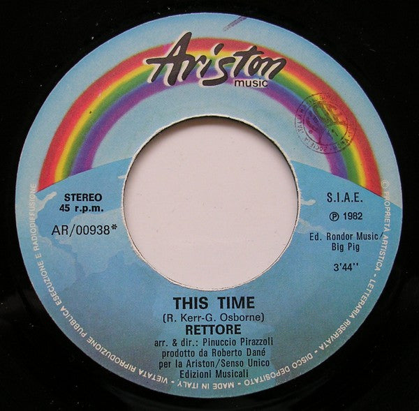 Rettore : This Time  (7", Single)