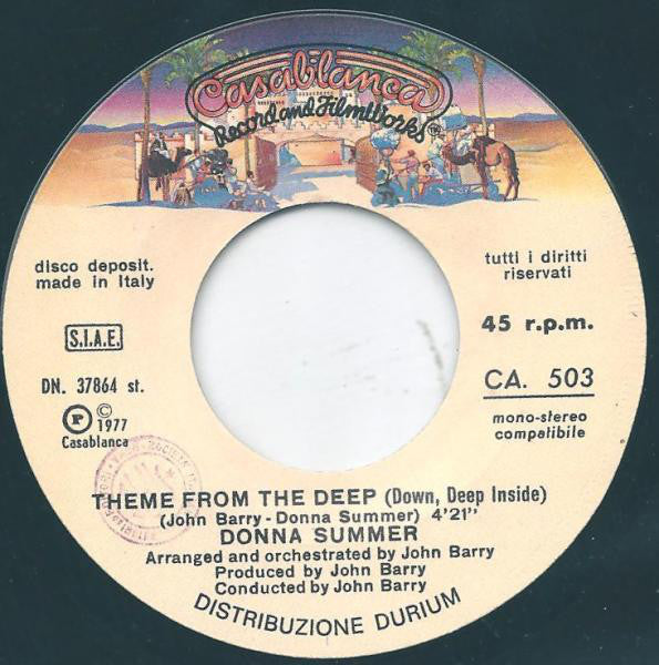 Donna Summer : "Theme From The Deep" (Down, Deep Inside) (7")