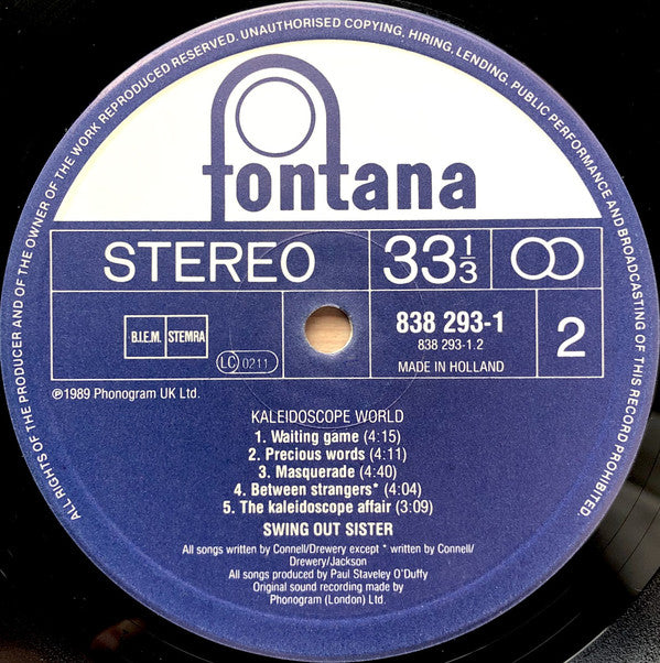 Swing Out Sister : Kaleidoscope World (LP, Album)