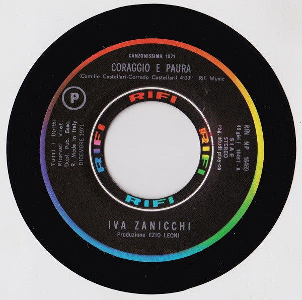 Iva Zanicchi : Coraggio E Paura (7", Single)