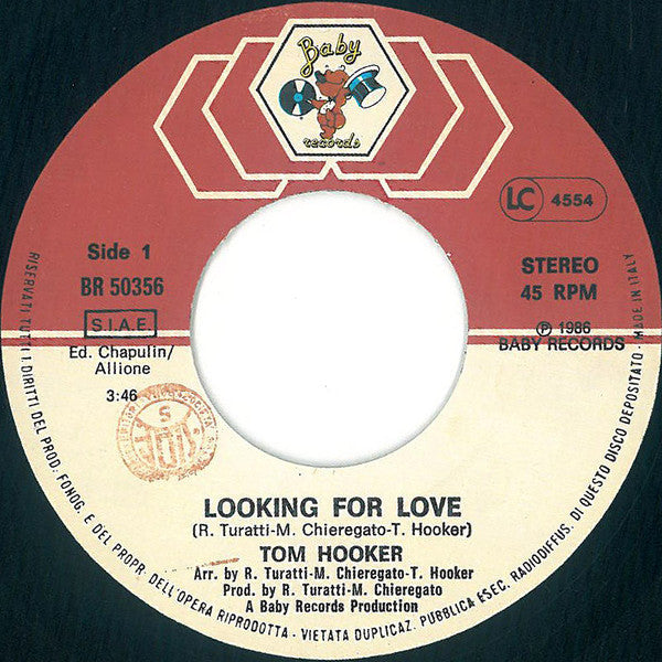 Tom Hooker : Looking For Love (7", Single)