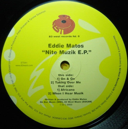 Eddie Matos : Nite Muzik E.P. (12", EP)