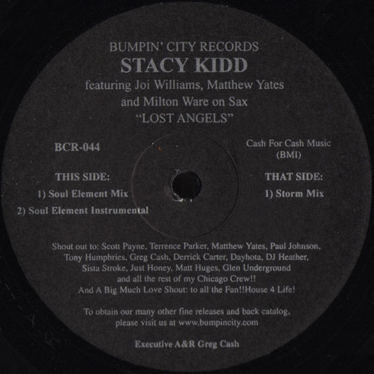 Stacy Kidd Featuring Joy Williams, Matthew Yates And Milton Ware : Lost Angels (12")