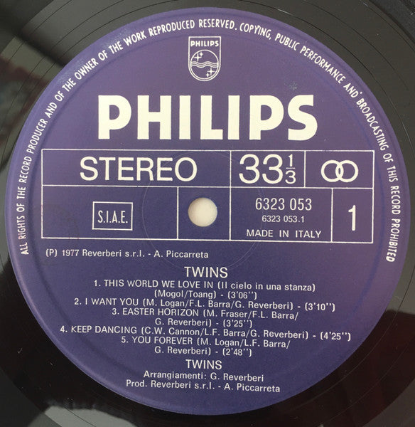 Twins (8) : Twins (LP, Album)
