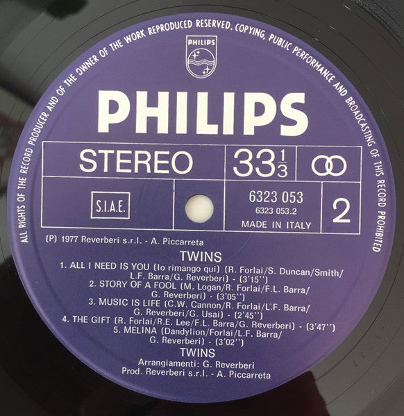 Twins (8) : Twins (LP, Album)