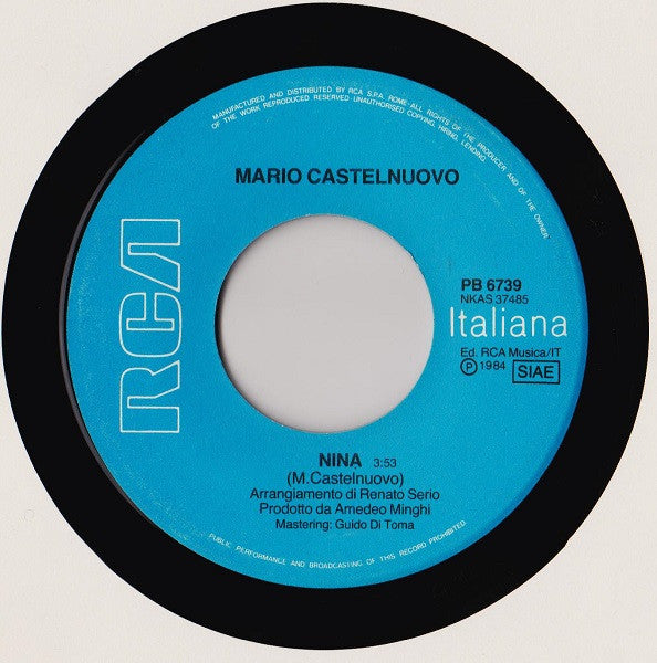 Mario Castelnuovo : Nina (7")