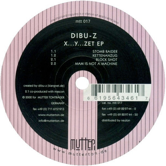 Dibu-Z : X...Y...Zet EP (12", EP)