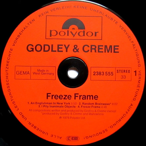 Godley & Creme : Freeze Frame (LP, Album)