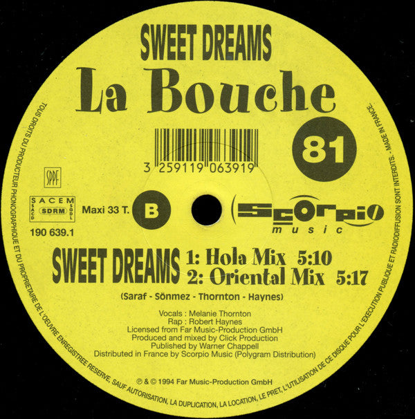 La Bouche : Sweet Dreams (12", Maxi)