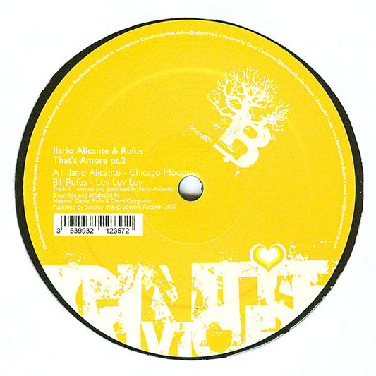 Ilario Alicante & Rufus (6) : That’s Amore (Part 2) (12")