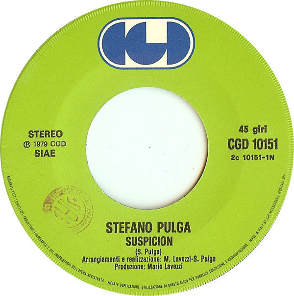 Stefano Pulga : Suspicion (7")