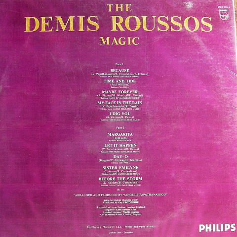 Demis Roussos : The Demis Roussos Magic (LP, Album, Gat)