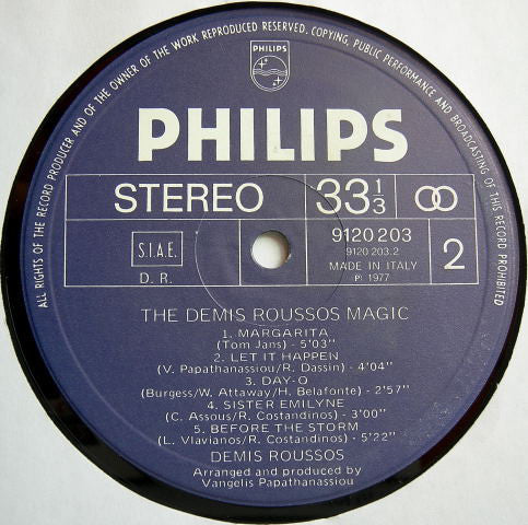 Demis Roussos : The Demis Roussos Magic (LP, Album, Gat)