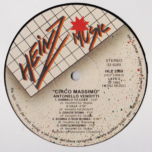 Antonello Venditti : Circo Massimo (LP, Album)