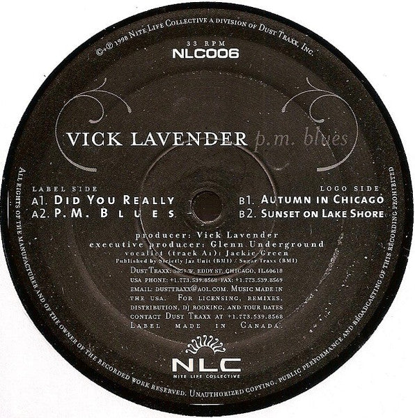 Vick Lavender : P.M. Blues E.P. (12", EP)