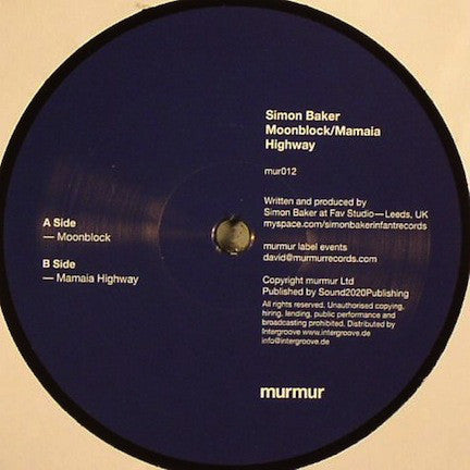 Simon Baker : Moonblock / Mamaia Highway (12")