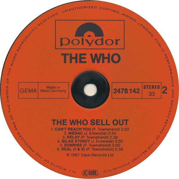 The Who : The Who Sell Out (LP, Album, RE)