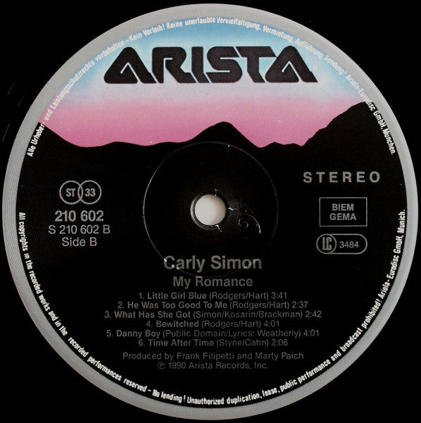 Carly Simon : My Romance (LP, Album)