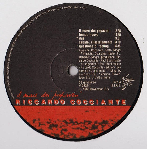 Riccardo Cocciante : Il Mare Dei Papaveri (LP, Album)