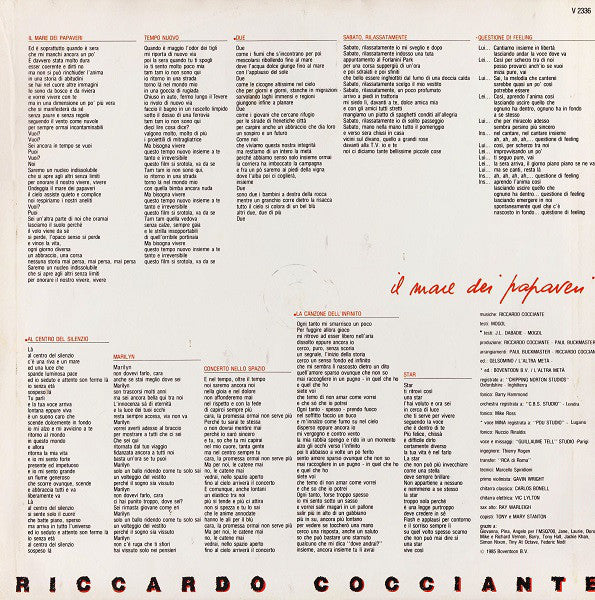 Riccardo Cocciante : Il Mare Dei Papaveri (LP, Album)