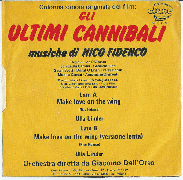 Nico Fidenco : Gli Ultimi Cannibali (Colonna Sonora Originale) (7", Single)