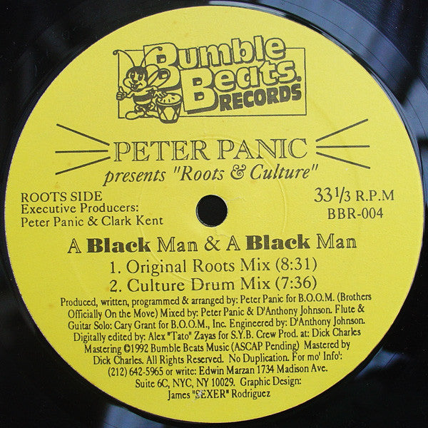 Peter Panic Presents Roots & Culture : A Black Man & A Black Man (12")