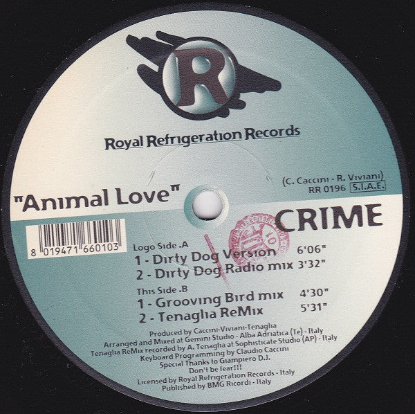 Crime (9) : Animal Love (12")