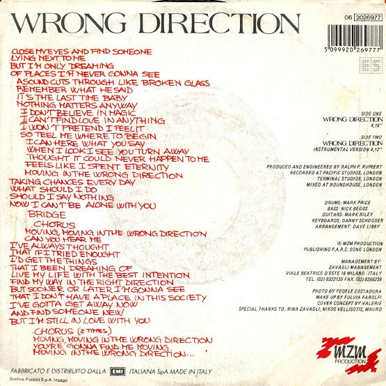 Valerie Dore : Wrong Direction (7")