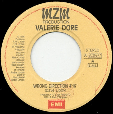Valerie Dore : Wrong Direction (7")