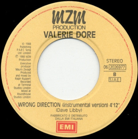 Valerie Dore : Wrong Direction (7")