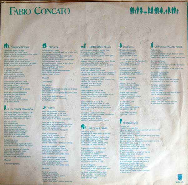 Fabio Concato : Fabio Concato (LP, Album)