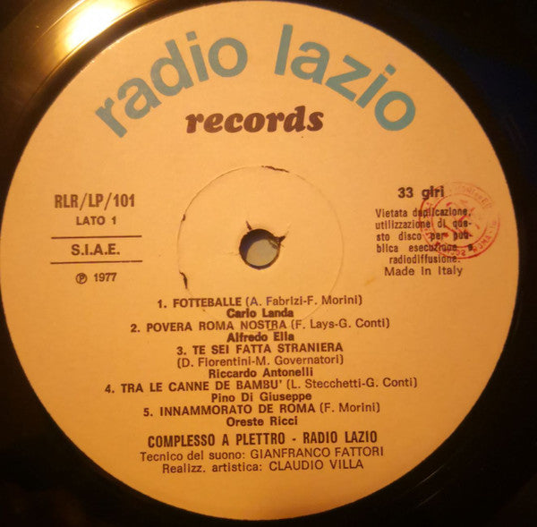 Claudio Villa, Complesso A Plettro - Radio Lazio : La Sagra Della Nuova Canzone Romana (LP, Album)