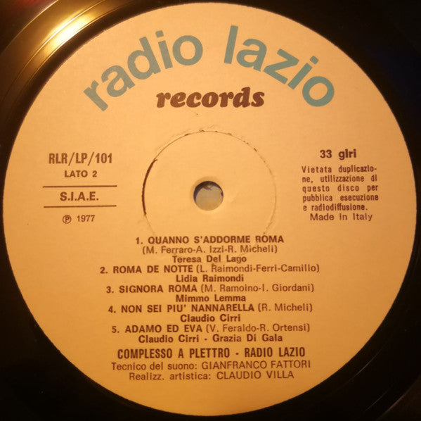 Claudio Villa, Complesso A Plettro - Radio Lazio : La Sagra Della Nuova Canzone Romana (LP, Album)