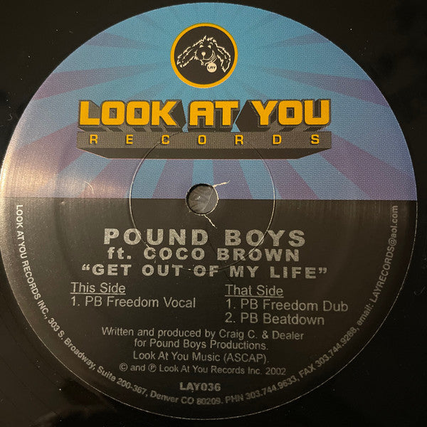 Pound Boys Featuring Coco Brown : Get Out Of My Life (12")