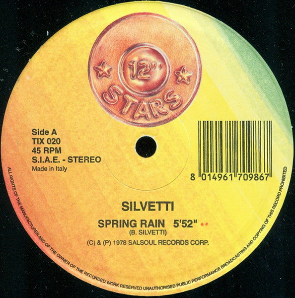 Bebu Silvetti / Joe Bataan : Spring Rain / Rap - O - Clap - O (12")