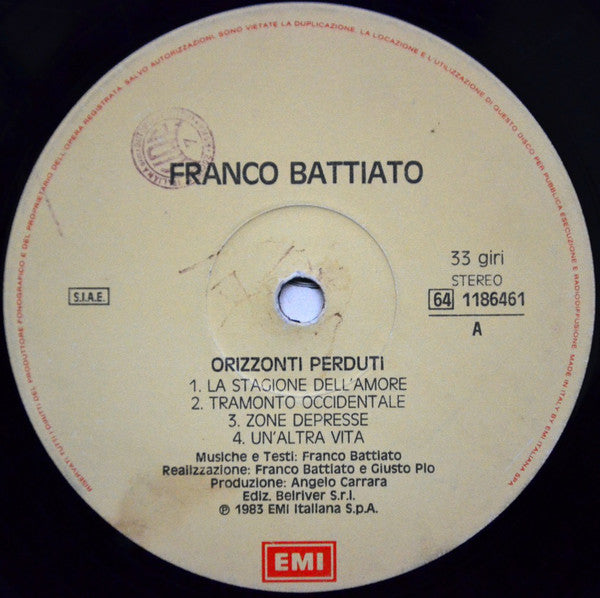 Battiato* : Orizzonti Perduti (LP, Album)