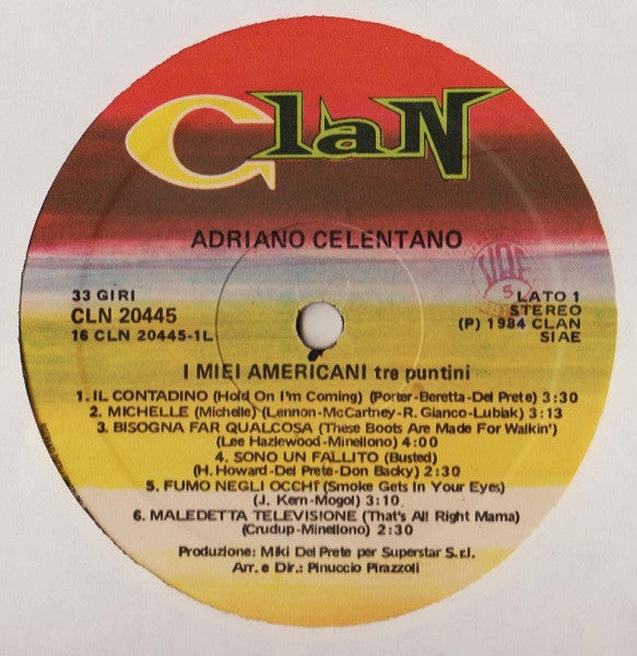 Adriano Celentano : I Miei Americani (Tre Puntini) (LP, Album)