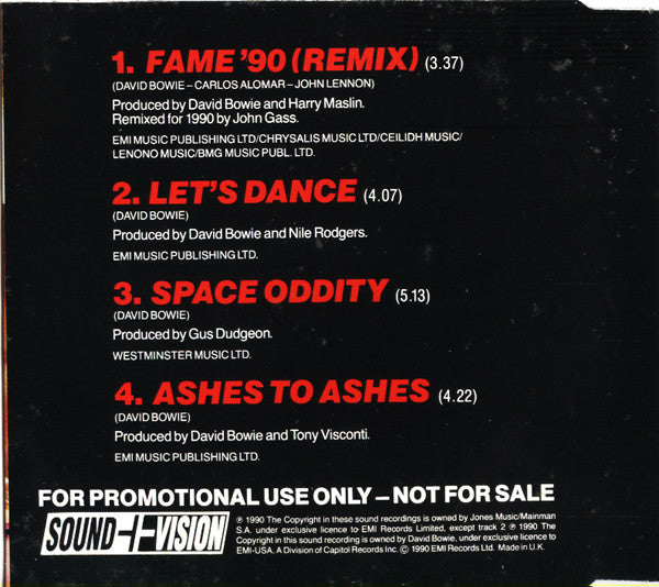 David Bowie : Selections From Changesbowie (CD, Promo, Smplr)