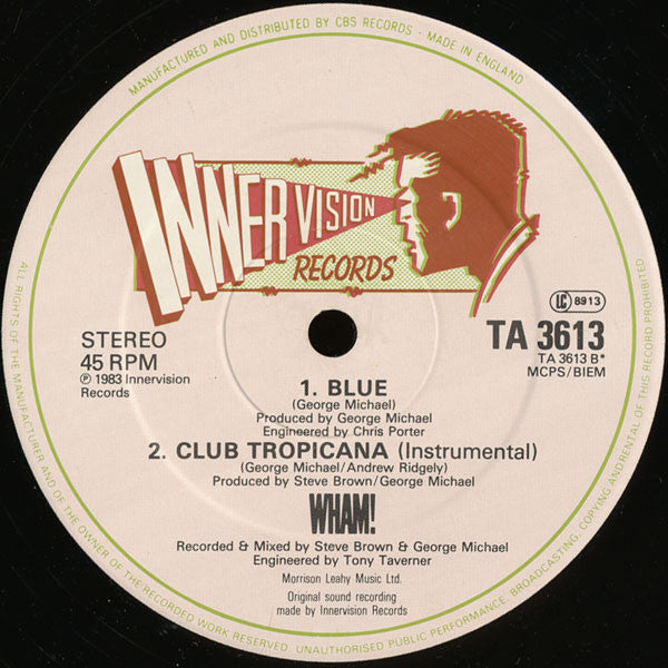 Wham! : Club Tropicana (12", Single)