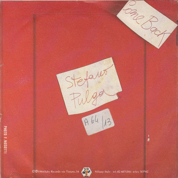 Stefano Pulga : Alone Again / Come Back (7")