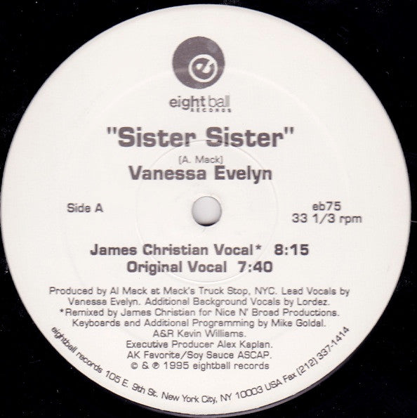Vanessa Evelyn : Sister Sister (12")