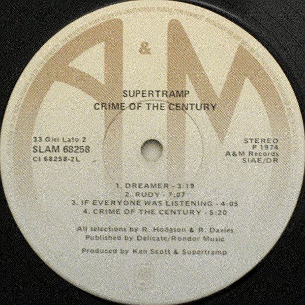 Supertramp : Crime Of The Century (LP, Album, RE)