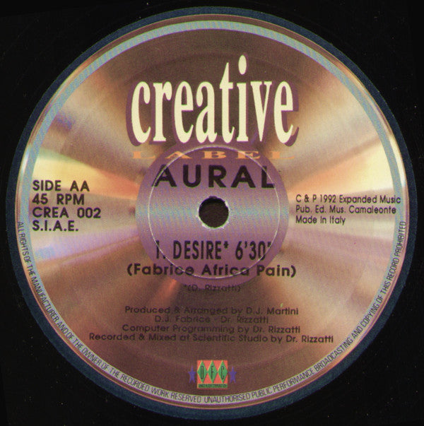 Aural (3) : Desire (12")