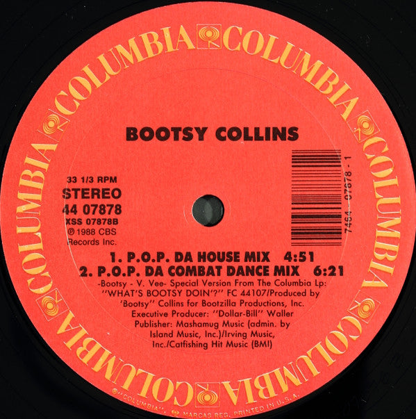 Bootsy Collins : Party On Plastic (12")