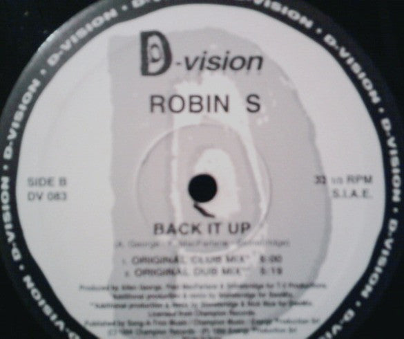 Robin S. : Back It Up (The Remixes Part I) (12")