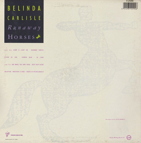 Belinda Carlisle : Runaway Horses (LP, Album)