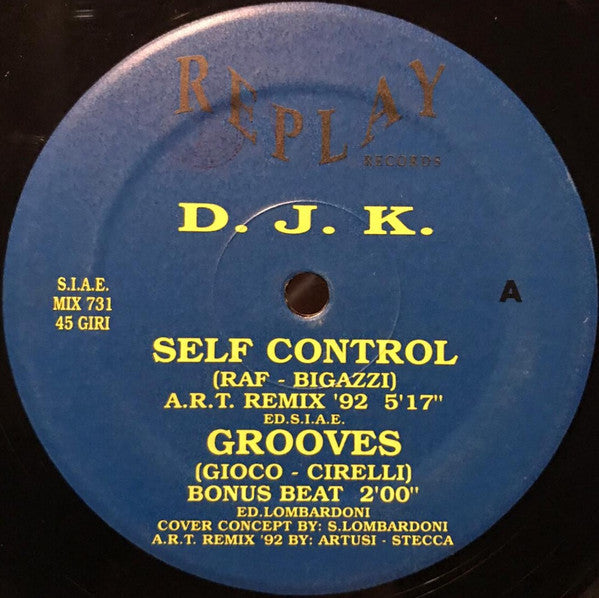 D.J.K. (3) : Self Control (12")