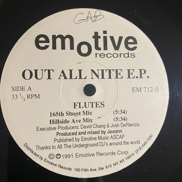 Jovonn : Out All Nite E.P. (12", EP)