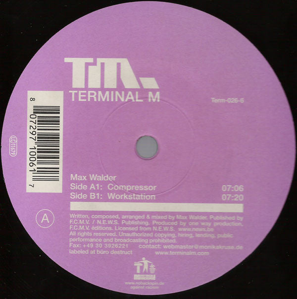 Max Walder : Compressor / Workstation (12")
