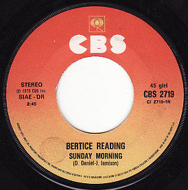 Bertice Reading : Sunday Morning (7")
